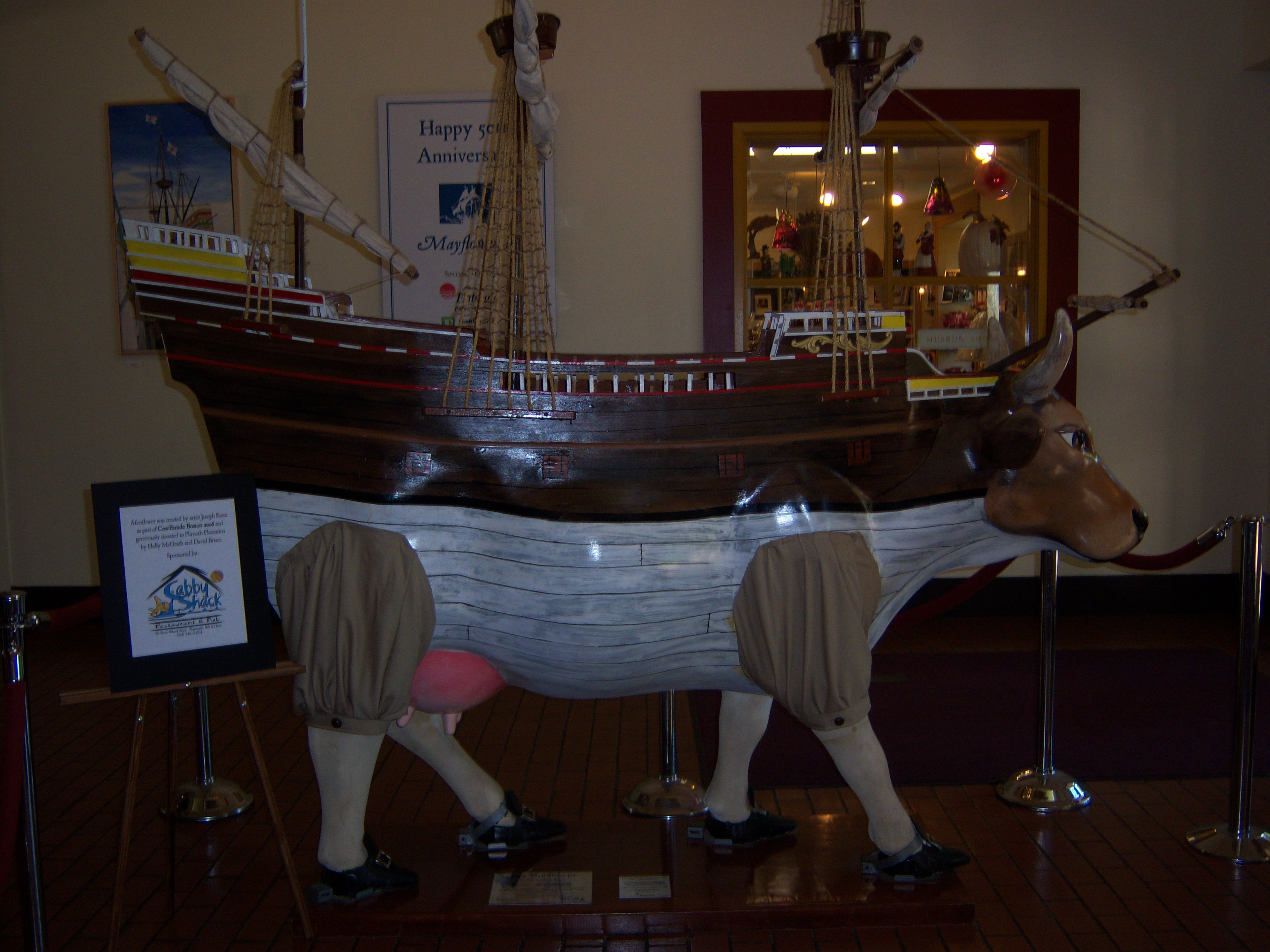 Large cow carrying a ship in the visitor's center. Why? Don't ask me.