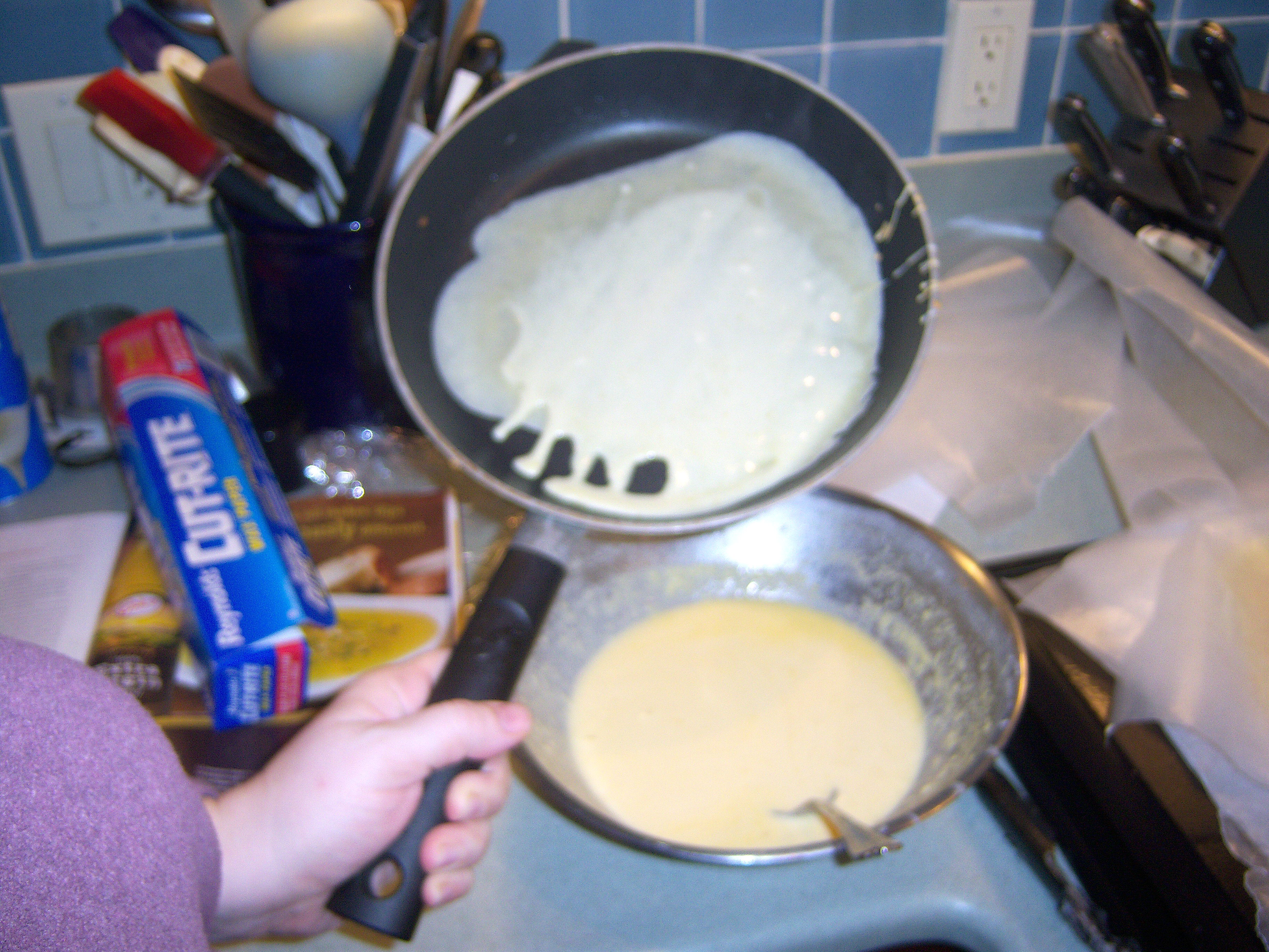 Making the crepes