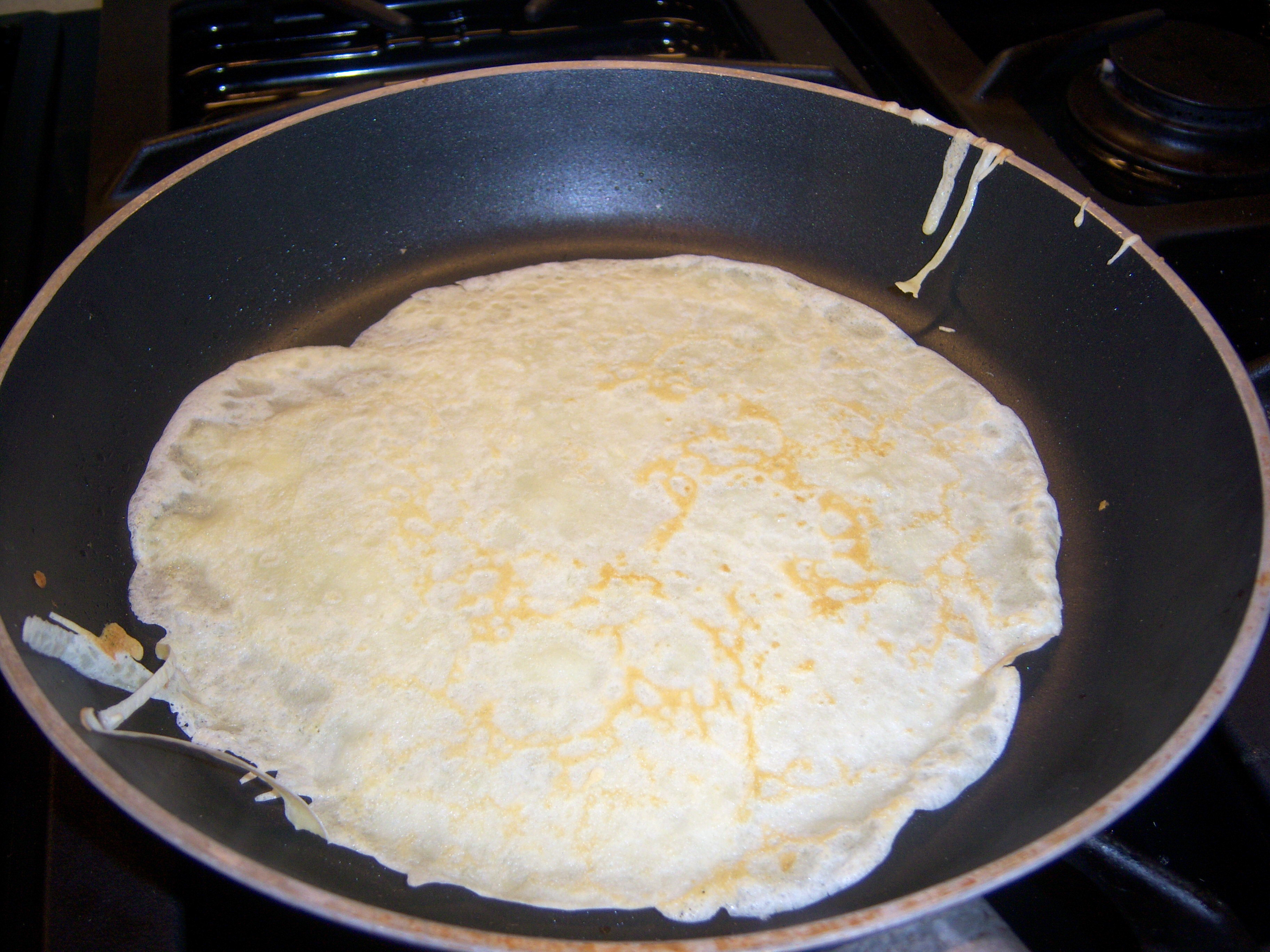 Crepe in the pan