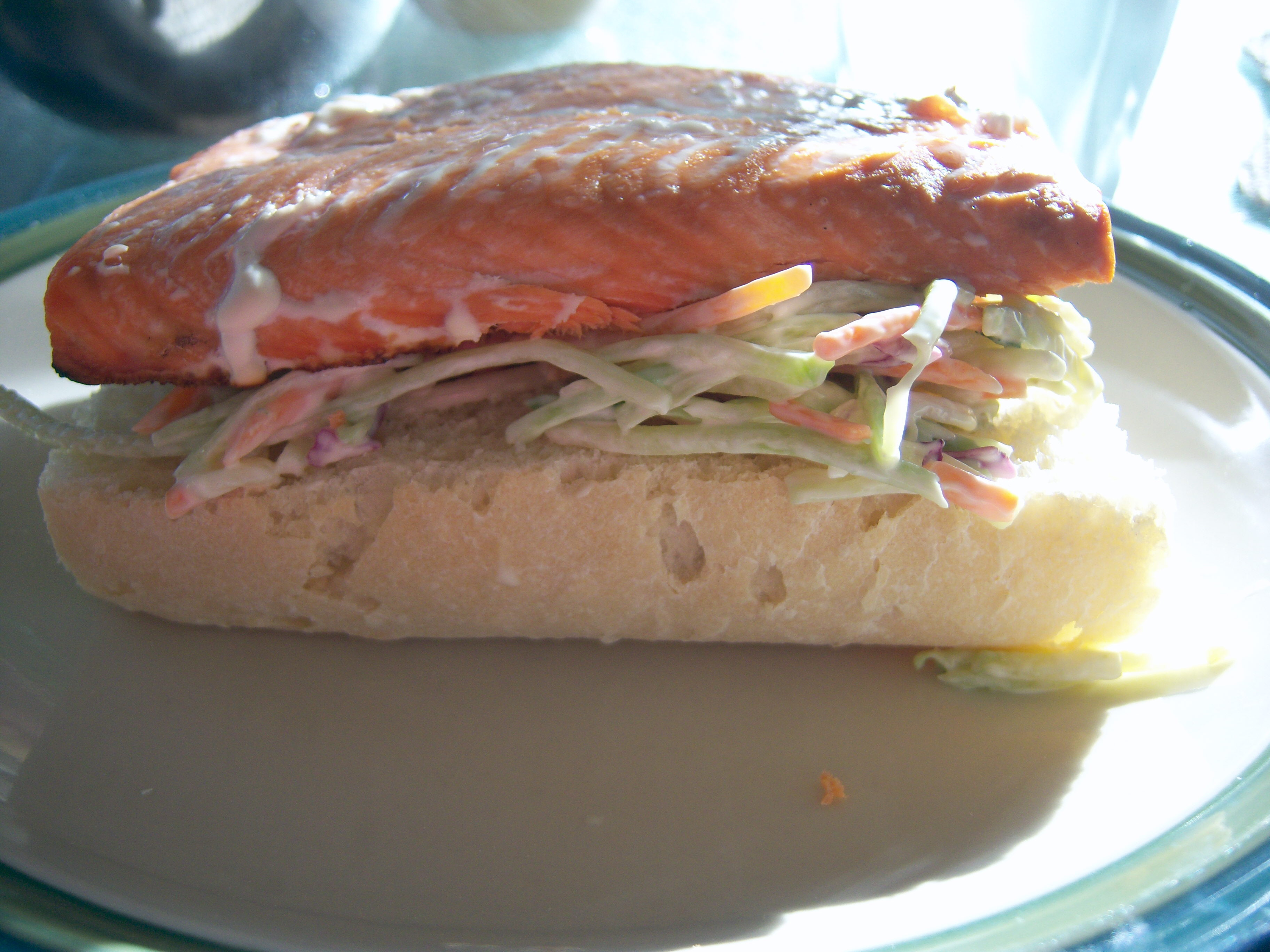 Grilled Fish Sandwich - Putting It All On The Table
