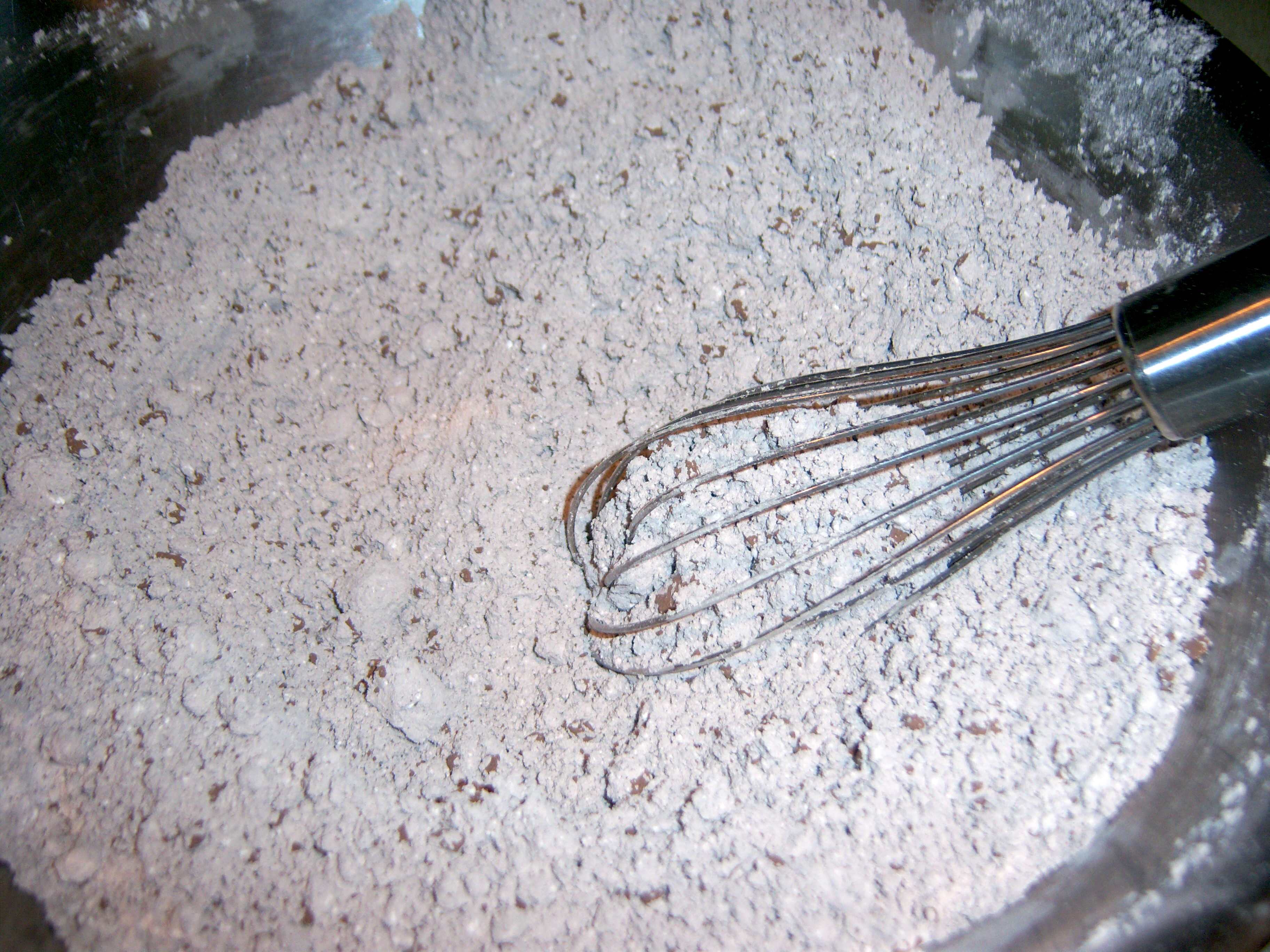 Whisking the dry ingredients