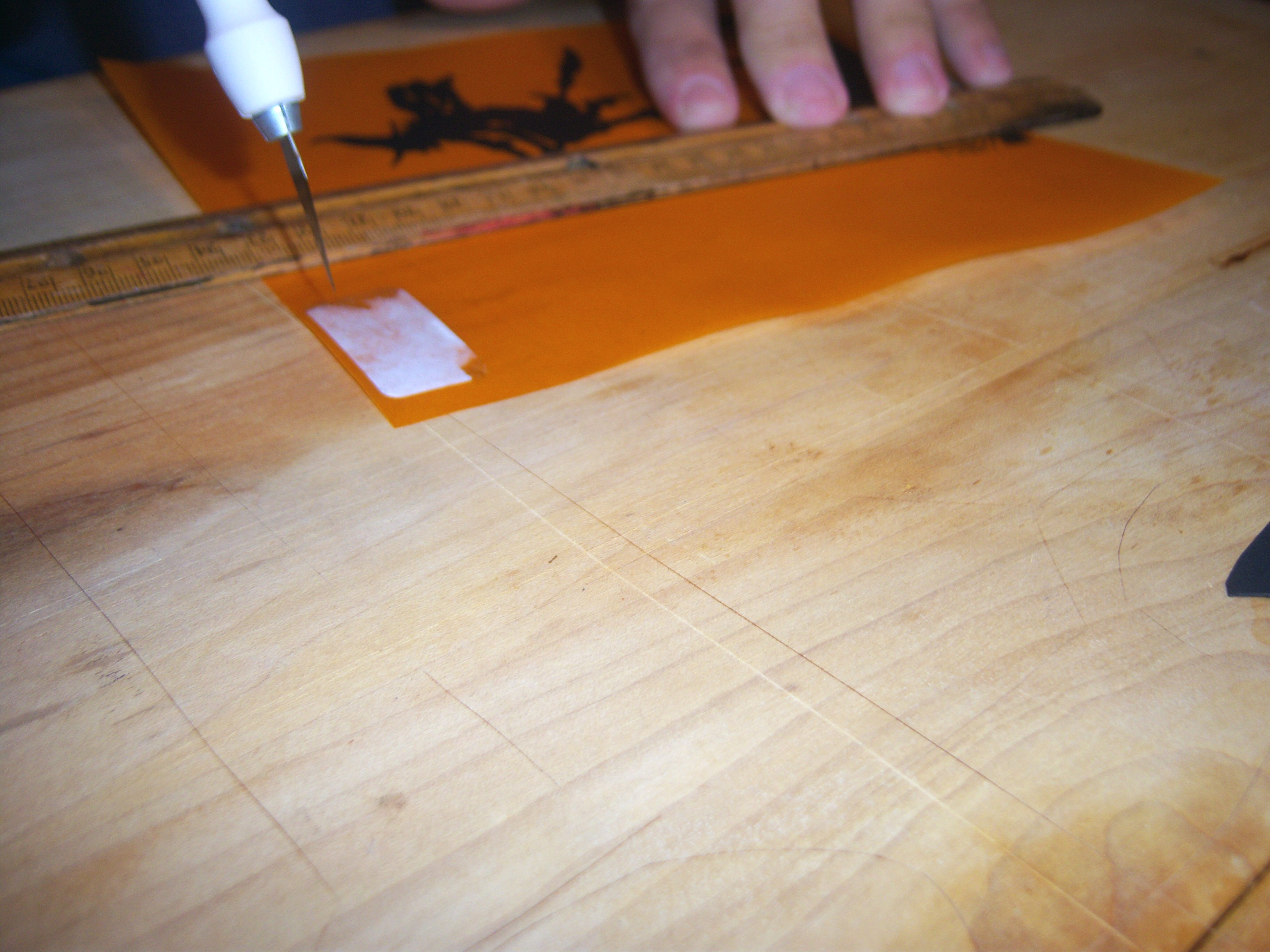 cutting out the vellum (see the price tag!)