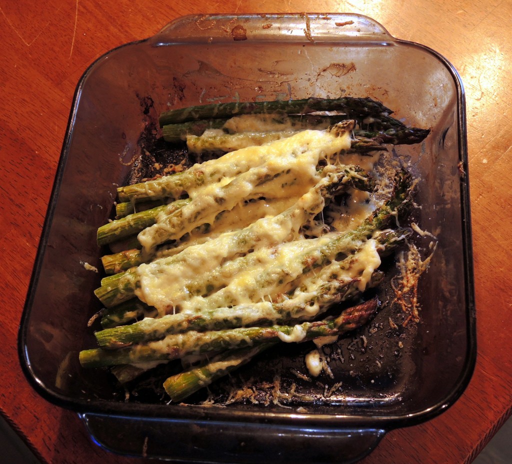 Roasted Asparagus with Mayo Cheese Sauce Putting It All On The Table