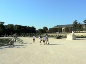 The dusty Tuileries next to the Orangerie