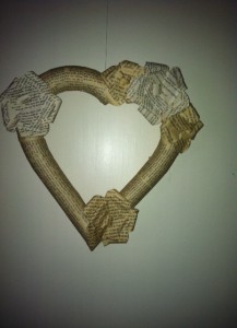 heart wreath paper