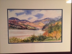 Watercolor of Saranac Lake