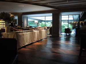 A portion of the breakfast buffet